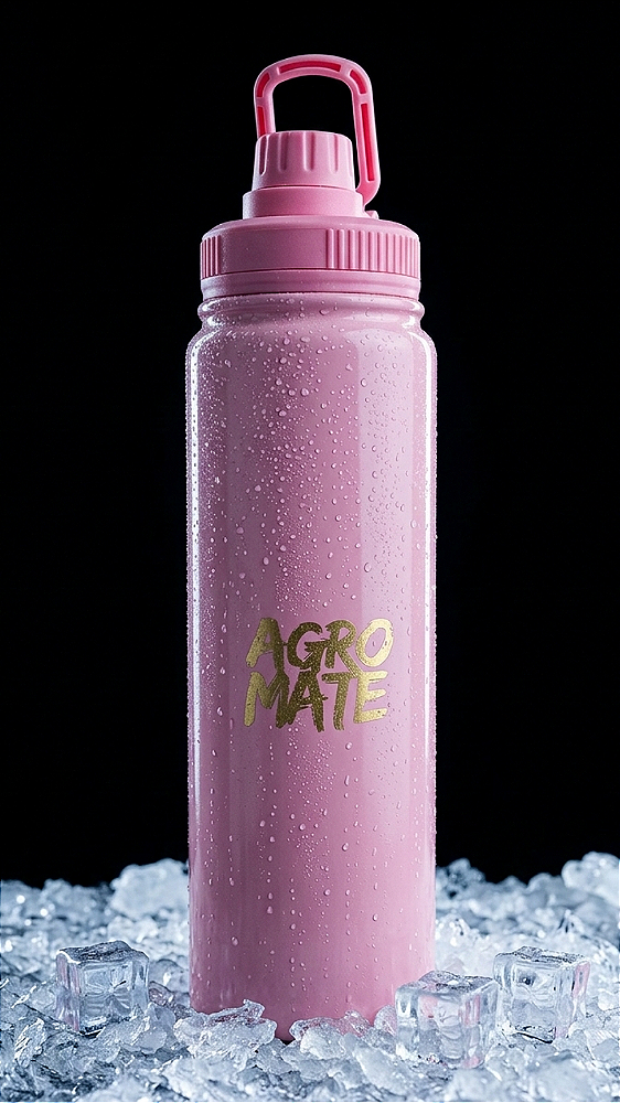 Squeeze Agro Mate 800 ml Rosa Inox