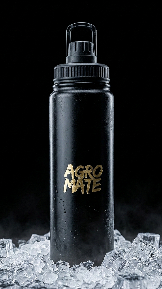 Squeeze Agro Mate Inox 800 ml Preto