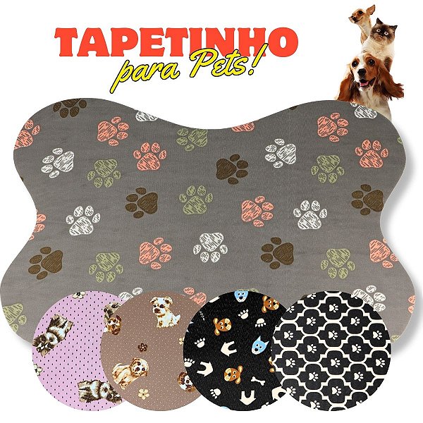 Tapete Tecil Osso para Pets 40x60 cm Antiderrapante
