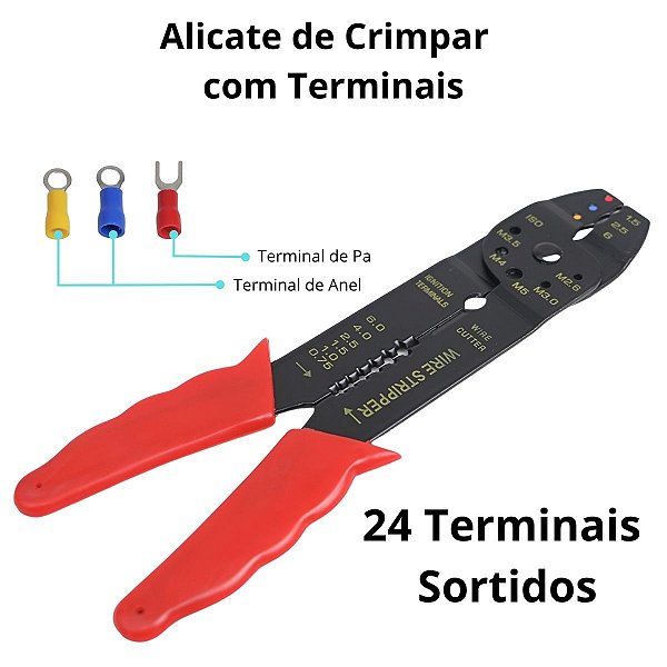 Alicate Descascador FBG Tools 3018 Multifuncional com 24 Terminais