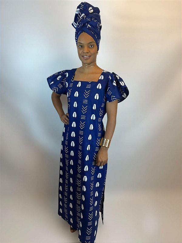 Vestido Coleção Orixás com Ojá (Turbante)