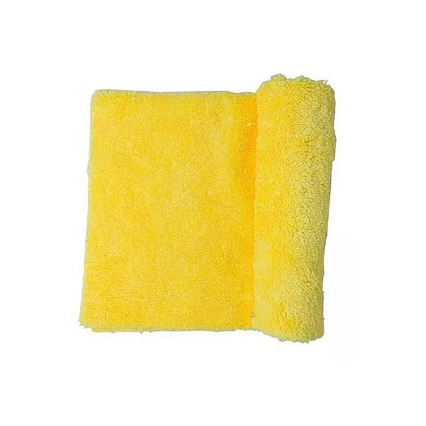 Toalha de Microfibra Amarela Borda Preta 38x58 Detail 380gsm