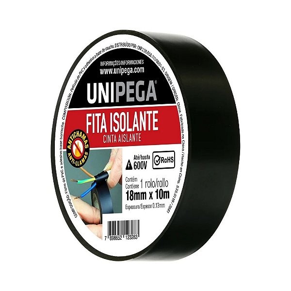 Fita Isolante Antichamas 18mmx10m Unipega