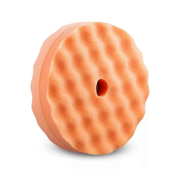 Boina Espuma Dupla Face Laranja 8 Polegadas Refino