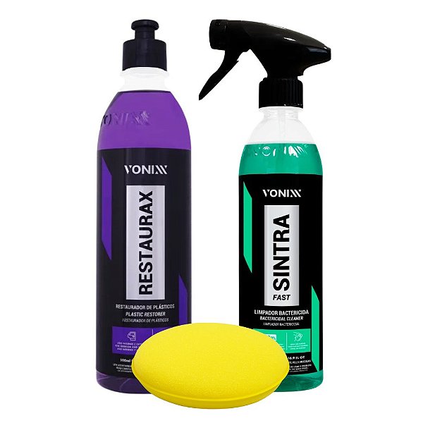 Kit Renovador de Plástico + Limpador Bactericida + Brinde