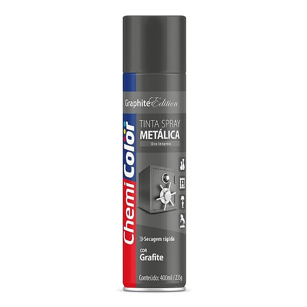 Tinta Spray Metálica Grafite 400ml Chemicolor