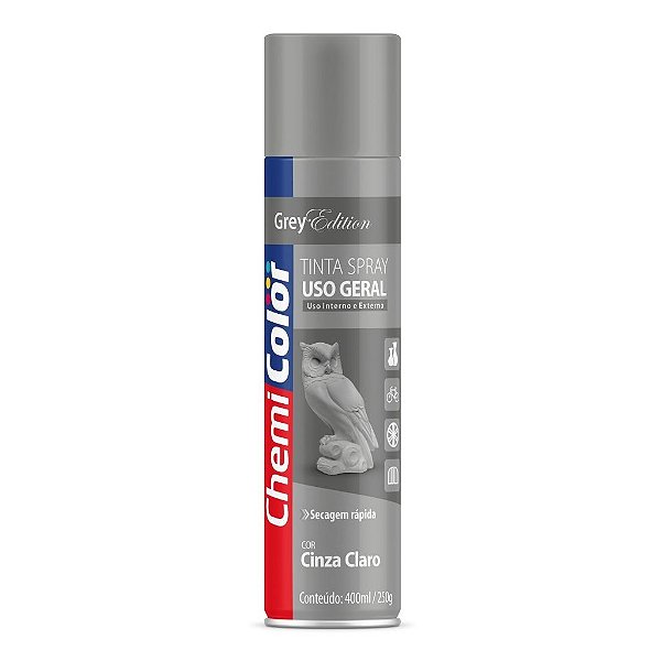 Tinta Spray Uso Geral Cinza Claro 400ml Chemicolor