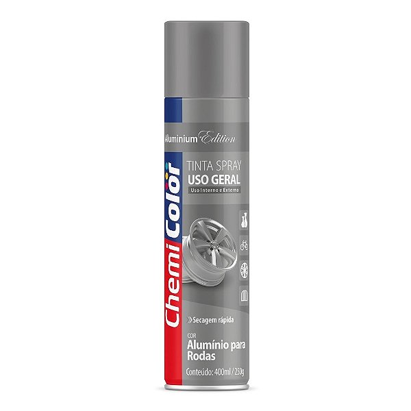 Tinta Spray Uso Geral Alumínio Para Rodas 400ml Chemicolor