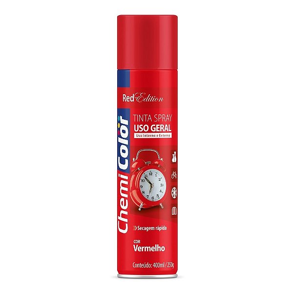 Tinta Spray Uso Geral Vermelho 400ml Chemicolor