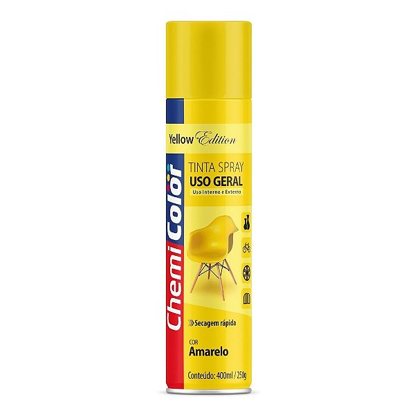 Tinta Spray Uso Geral Amarelo 400ml Chemicolor