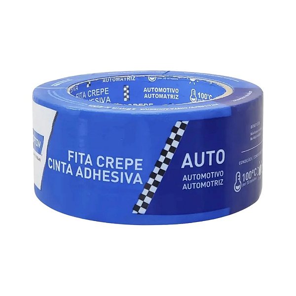 Fita Crepe Larga Auto Reparo 48x40 Azul Norton