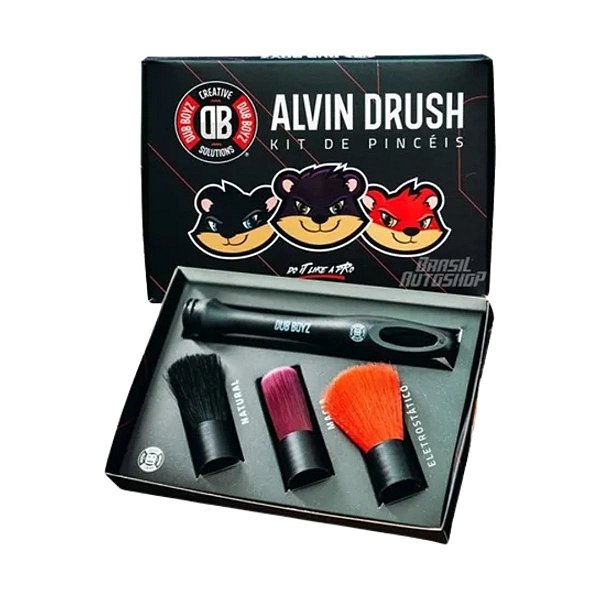 Kit de Pincéis Alvin Drush 3 Unidades Dub Boyz