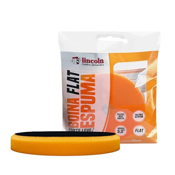 Boina de Espuma Flat Laranja SV Corte Leve Refino 5,5'' Lincoln