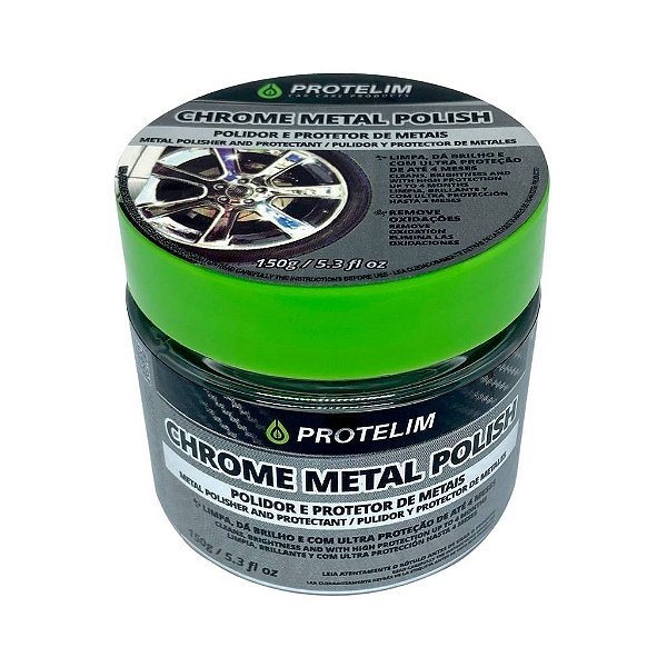 Chrome Metal Polish Polidor Protetor de Metal 150g Protelim