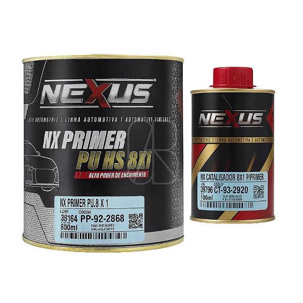 NX Primer PU 8x1 + NX Catalisador 8x1 para Primer Nexus