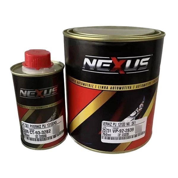 Verniz PU 13100 NX 5x1 750ml + Catalisador 5x1 150ml Nexus