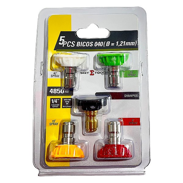 Jogo 5 Bicos Leque 040 (Diam. 1,21mm) SGT