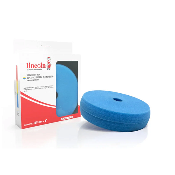 Boina de Espuma Dupla Face Azul Refino/Lustro 6'' - Lincoln