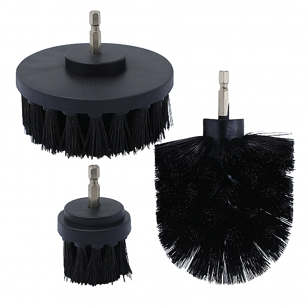 Kit 3 Escovas para Parafusadeira Agressivas de Limpeza - SGT