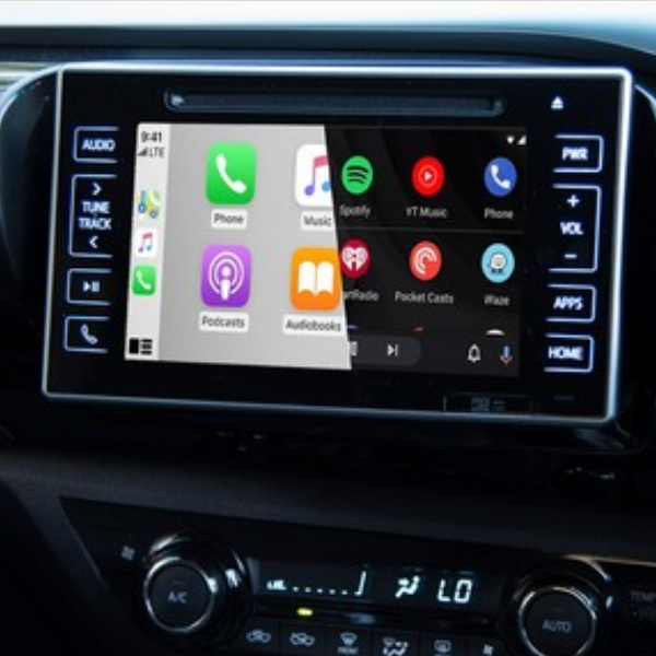 Interface CarPlay e Android Auto TOYOTA TELA 8" ATÉ 2018