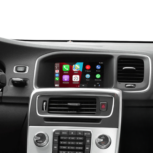 Interface CarPlay e Android Auto VOLVO TELA 7" ATÉ 2014