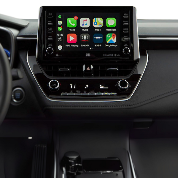 Interface CarPlay e Android Auto TOYOTA 2019 ACIMA
