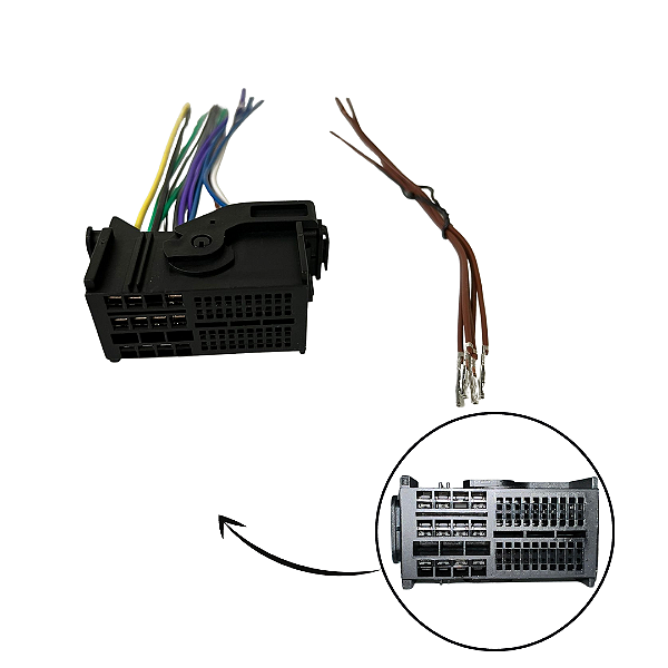 Chicote do Rádio Original Fiat Uconnect / Jeep + 5 Pinos