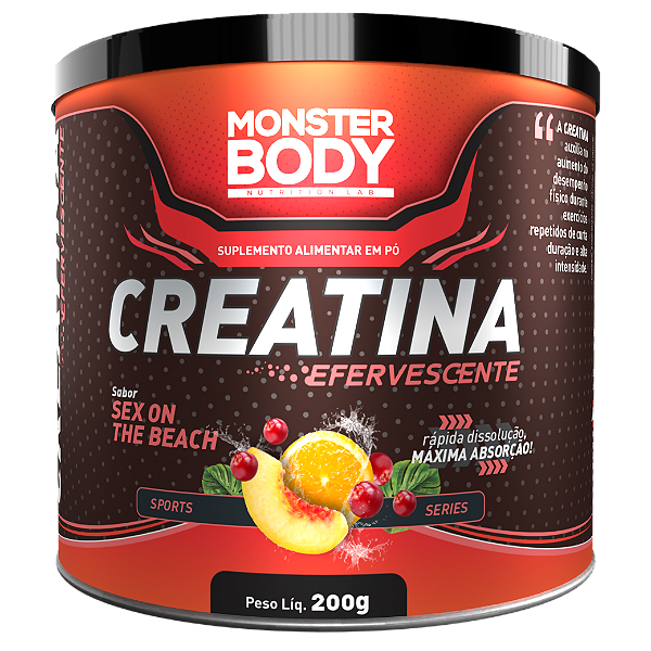 Creatina Monohidratada Pó Efervescente  200g - Sex On The Beach