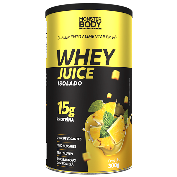 Whey Juice Concentrado Lata 300g - Sabor Abacaxi c/ Hortelã