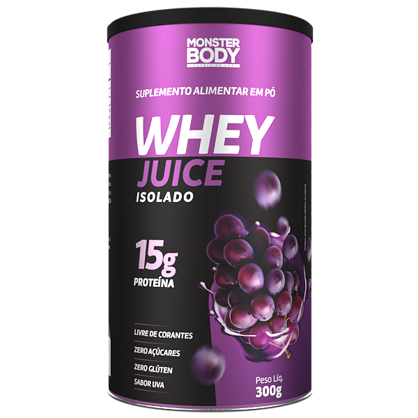 Whey Juice Concentrado Lata 300g - Sabor Uva