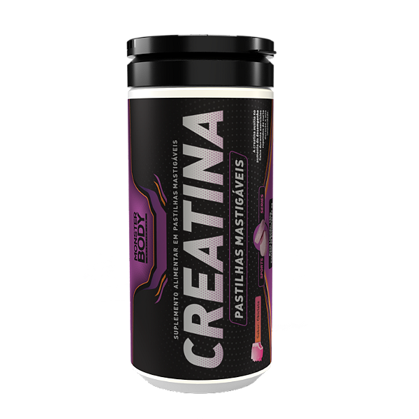 Creatina c/ 30 Pastilhas Mastigáveis 3g - Sabor Chiclete