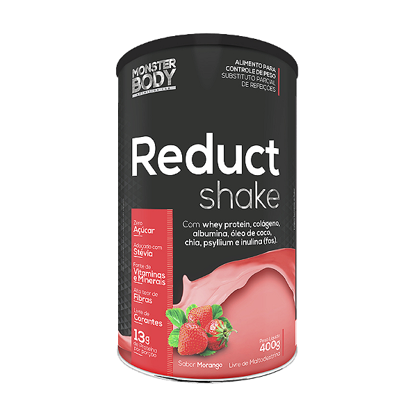 Reduct Shake Morango - Lata 400g - Alimento para controle de peso
