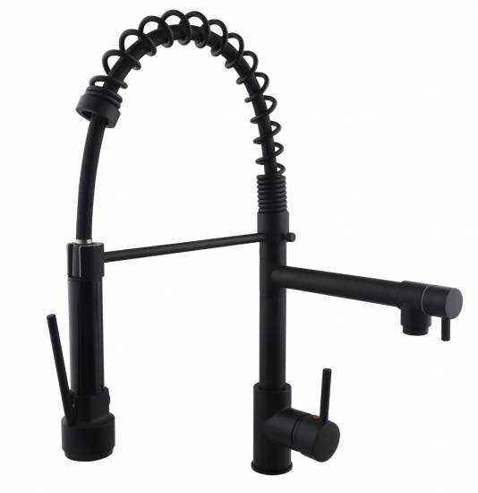 Torneira Monocomando Gourmet Mesa Preto Fosco – Alt. 48cm – Comp. 26cm