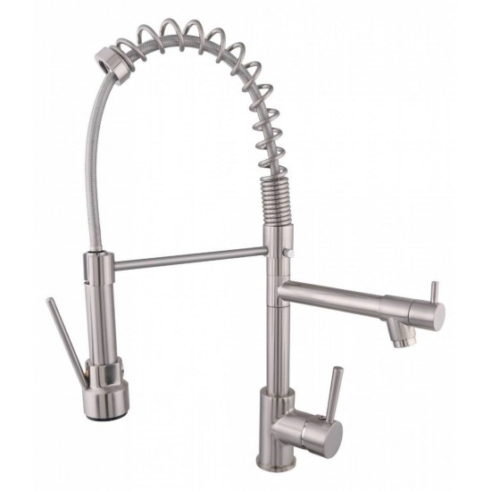 TORNEIRA MONOCOMANDO GOURMET MESA CINZA ESCOVADO – ALT.48CM – COMP.26CM