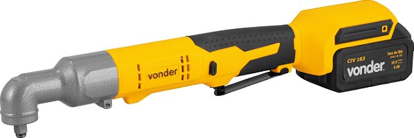 Chave de impacto angular, bateria 18 V, encaixe de 3/8", carregador bivolt, CIV 183, VONDER