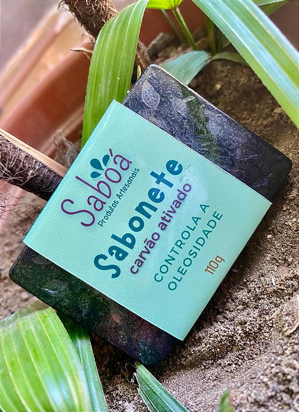 Sabonete Artesanal Carvão Ativado - Facial e Corporal