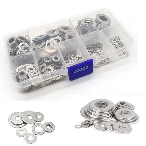 KIT 180 ARRUELAS ARROELAS EM AÇO INOX C. CAIXA NAO ENFERRUJA