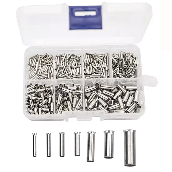 Kit 600 Terminal Fio Cabo Cobre Tubular 0.5 A 6mm 22-10 Awg