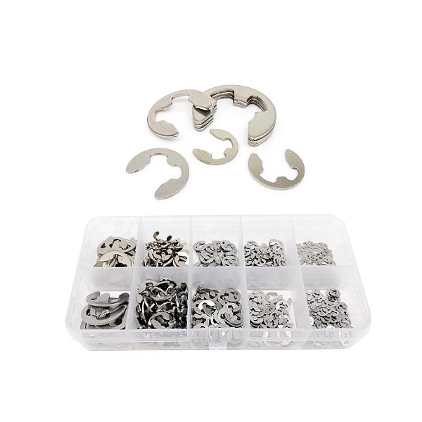 Kit Conjunto 580 Anel Arruela Contençao Aço Inox Com Trava