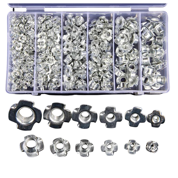 KIT 245 PORCAS COM GARRA PARA MADEIRA m3 m4 m5 m6 m8 m10