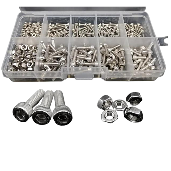KIT 400 PARAFUSOS HEXAGONOS ALLEN M2 / M3