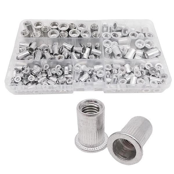 KIT 205 PORCAS REBITES DE ROSCA INTERNA ABA POPNUT ABA PLANA