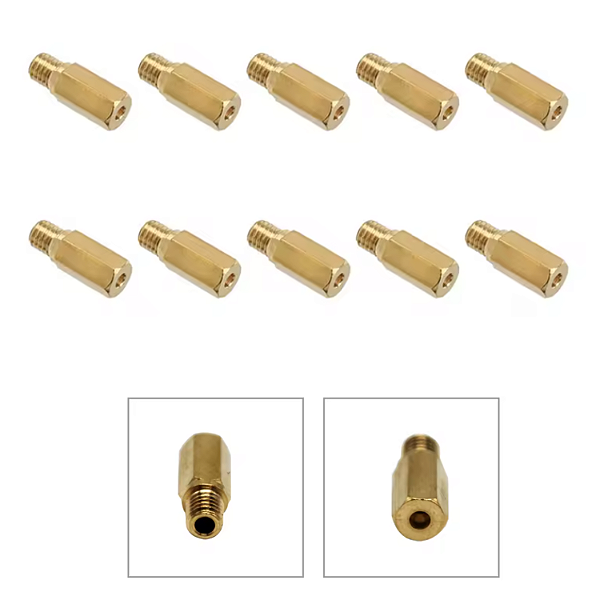 KIT 10 BOCAL CONECTOR HEXAGONAL PORCA CARBURADOR MOTO FURADO