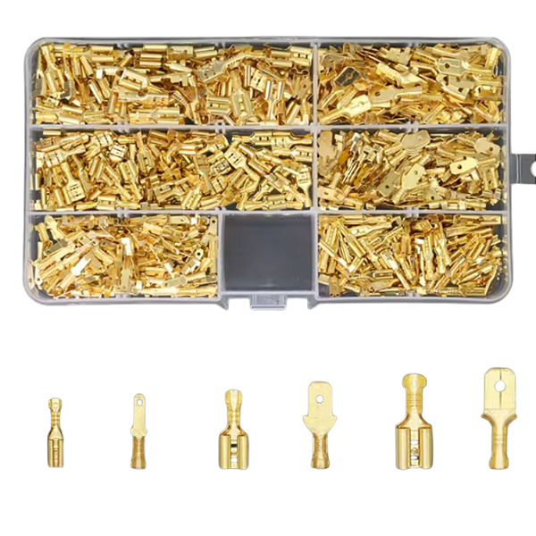 KIT 600 TERMINAIS CONECTORES ELETRICOS 2.8/4.8/6.3 CRIMPAGEM
