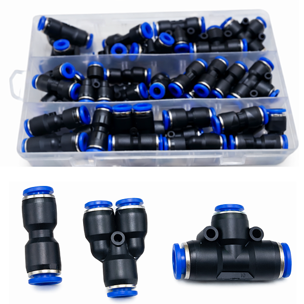KIT 42 CONECTORES PNEUMATICOS BICO COMPRESSOR CONEXAO RAPIDA