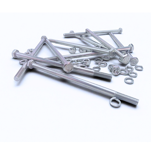 KIT 10 PARAFUSOS MEIA ROSCA PARCIAL SEXTAVADO INOX M6*120MM