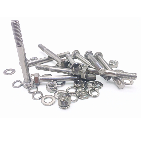 KIT 10 PARAFUSOS MEIA ROSCA PARCIAL SEXTAVADO INOX M8*80MM