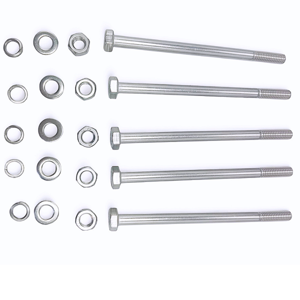 KIT 5 PARAFUSOS MEIA ROSCA PARCIAL SEXTAVADO INOX M8*120MM