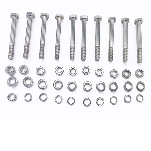 KIT 10 PARAFUSOS MEIA ROSCA PARCIAL SEXTAVADO INOX M6*60MM