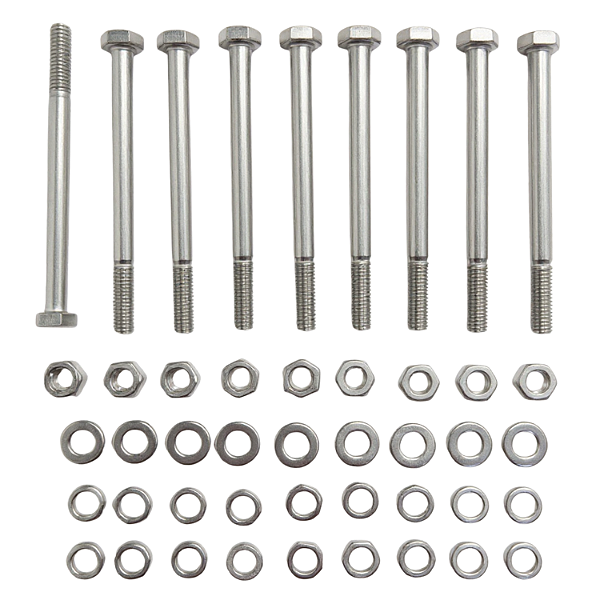 KIT 10 PARAFUSOS MEIA ROSCA PARCIAL SEXTAVADO INOX M6*70MM